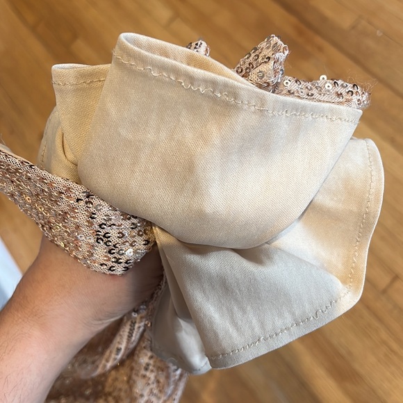 Ieena for Mac Duggal SEQUINED RUCHED ONE SHOULDER GOWN NWT - Picture 13 of 14